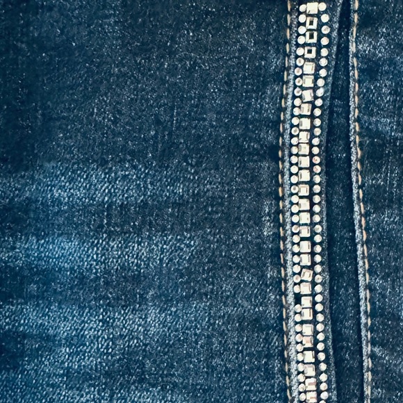 Oat New York High Waisted Denim Blue Jeans Bootcut Flare Wide Leg - Picture 8 of 12